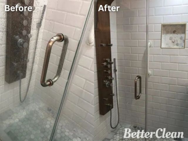 Bathroom Glass Door Cleaning