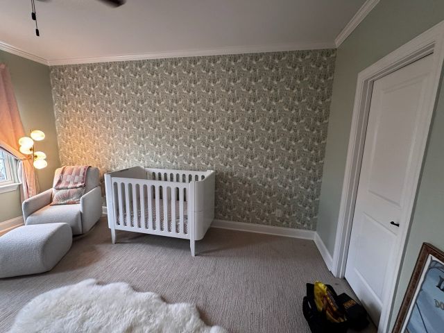 Wallpaper installation project in Greenville, SC, completed in approximately 3 hours.