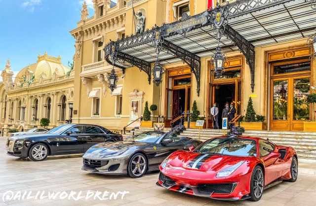 Ferrari 488 Pista, Ferrari Portofino, Rolls Royce Dawn delivering in the Principality of Monaco